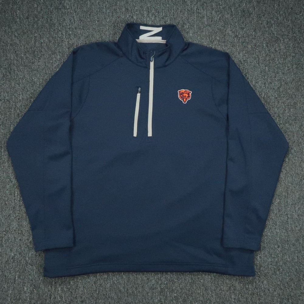 Chicago Bears Pullover Mens XXL Zero Restriction Tour Series Quarter Zip Z500